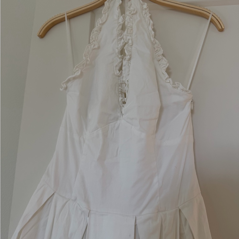 Reformation White Backless Halter Maxi Dress - Picture 3 of 5